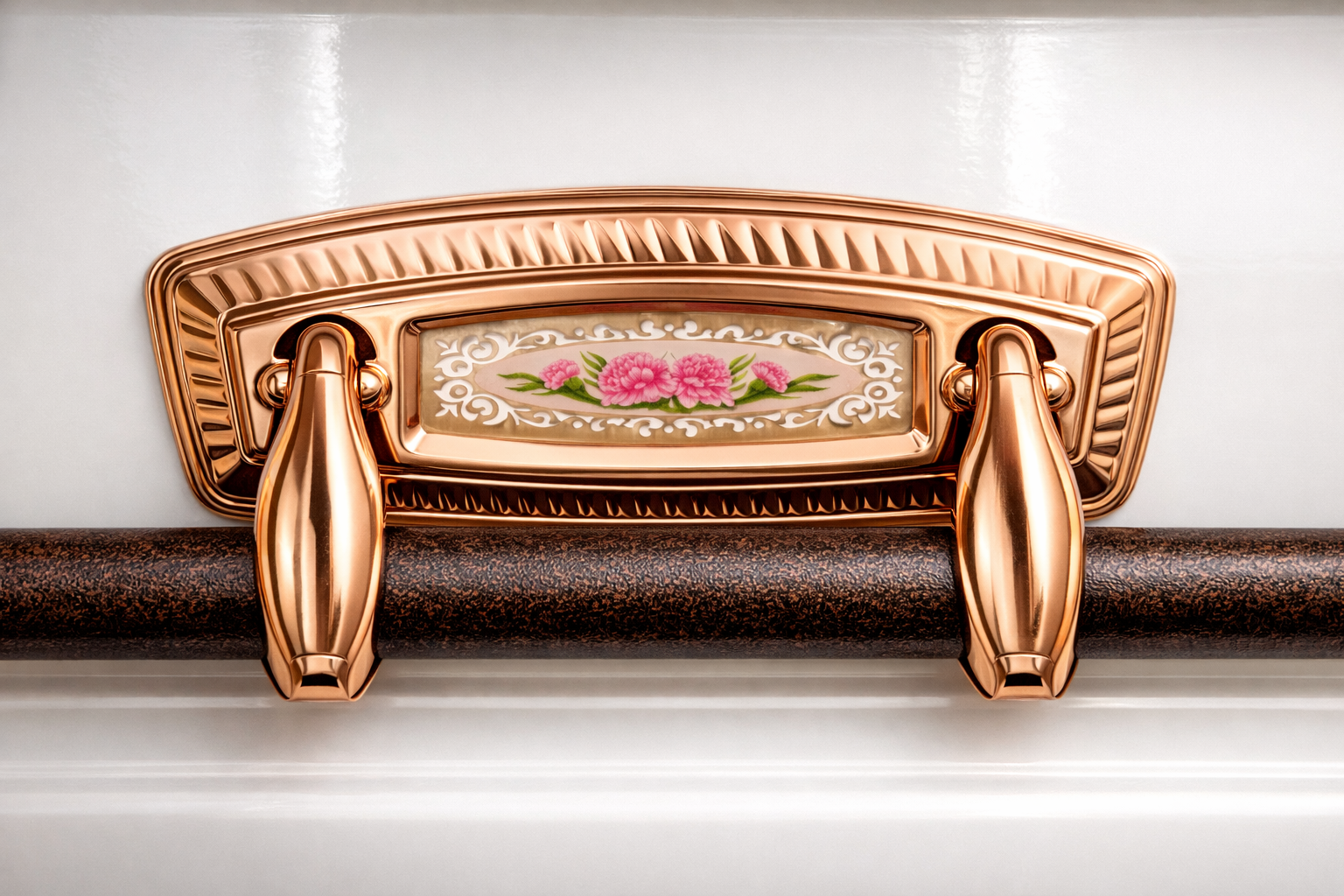 Antique White Steel Casket Australia – Pink Velvet Interior Funeral Coffin - Image 3